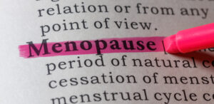Lexikon mit der Definition der Menopause