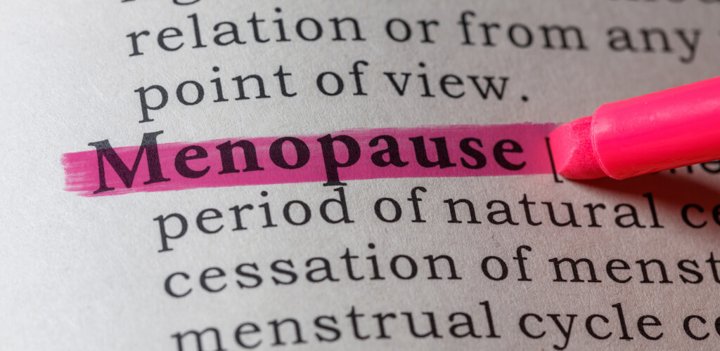 Lexikon mit der Definition der Menopause