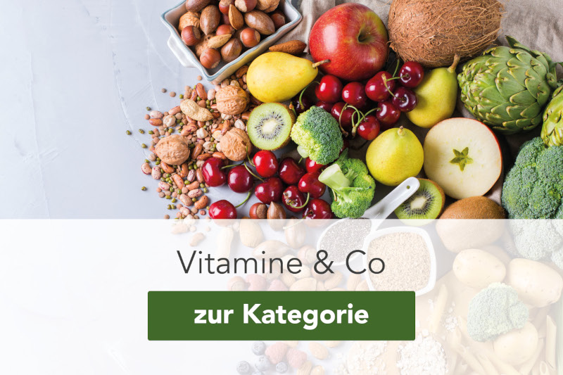 Unsere Kategorie "Vitamine & Co.": Wir zeigen Ihnen, welche Vitamine, Mineralstoffe & Spurenelemente Ihr Körper benötigt.